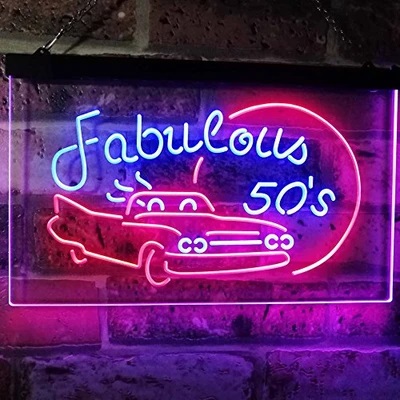 Fabulous 50s Dual LED Neon Light Sign